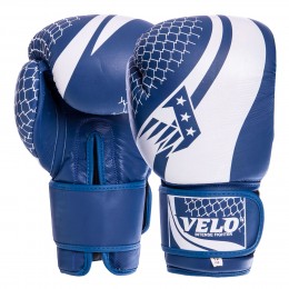 Перчатки боксерские кожаные VELO VL-2224 10-14 унций цвета в ассортименте