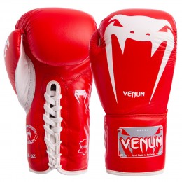 Перчатки боксерские кожаные професиональные на шнуровке VNM GIANT VL-5786 10-14 унций цвета в ассортименте