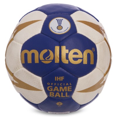 Мяч для гандбола MOLTEN IHF Official game ball H2X5001 №2 PVC синий