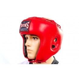 Шлем боксерский открытый кожаный TWINS HGL-8 (р-р M-XL, цвета в ассортименте)