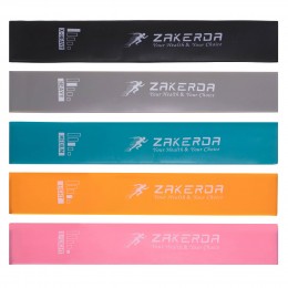 Резинки для фитнеса набор LOOP BANDS ZAKERDA FI-2823 5шт цвета в ассортименте