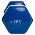 Гантель для фитнеса с виниловым покрытием Zelart TA-2825-1,5 1шт 1,5кг синий