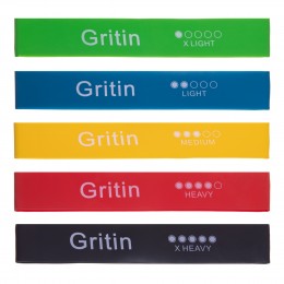 Резинки для фитнеса набор LOOP BANDS GRITIN SportTrade FI-3106 5шт цвета в ассортименте