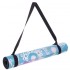 Коврик для йоги Замшевый Record FI-5662-21 размер 183x61x0,3см бирюзовий с цветочным принтом