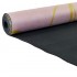 Коврик для йоги Замшевый Record FI-5662-22 размер 183x61x0,3см серый-малиновый с принтом Индийский Лотос