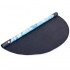Коврик для йоги круглый замшевый каучуковый с принтом Record FI-6218-5-C диаметр-150см 3мм черный-голубой