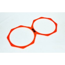 Тренировочная напольная сетка (соты 2шт) Agility Grid C-5676 (пластик, оранжевый)