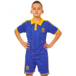 Форма футбольная детская УКРАИНА Sport CO-3900-UKR-14B (PL, р-р XS-XL, рост 116-165см, синий)
