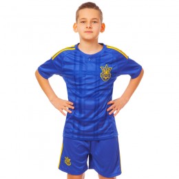 Форма футбольная детская УКРАИНА Евро 2016 Sport CO-3900-UKR-16B (PL, р-р XS-XL, рост 116-165см, синий)