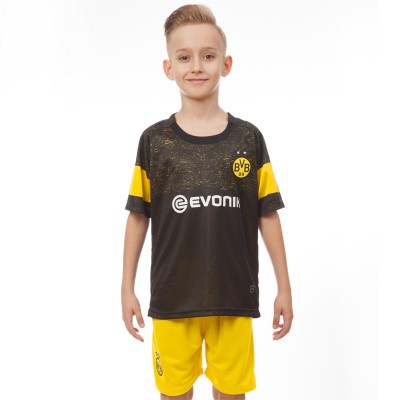 Форма футбольная детская BORUSSIA DORTMUND гостевая 2019 CO-7299 (р-р 20-28-6-14лет, 110-155см, черный-желтый)