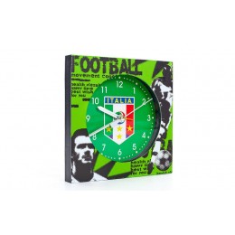 Часы настольные футбольные с будильником ITALIA FB-1963-ITAL (пластик, р-р 12*12см)