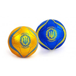 Мяч футбольный №2 Сувенирный Сшит машинным способом FB-4096-U3 (№2, PVC матовый, синий, желтый)
