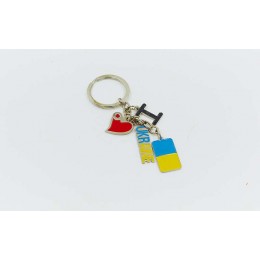 Брелок I love Ukraine-2 FB-4393 (металл хром., цена за 1шт)
