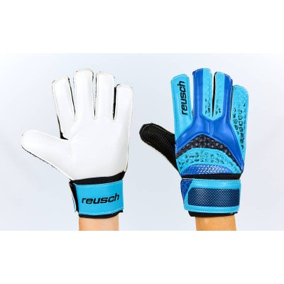 Перчатки вратарские FB-6745-4 REUSCH (PVC, р-р 8-10, темно-синий-голубой)