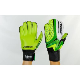 Перчатки вратарские FB-853-1 REUSCH (PVC, р-р 8-10, салатовый-зеленый-черный)