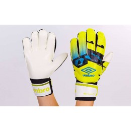 Перчатки вратарские с защитными вставками на пальцы FB-894-1 UMB (PVC, р-р 8-10,желтый-фиол-синий)