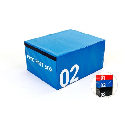 Бокс плиометрический мягкий (1шт) FI-5334-2 SOFT PLYOMETRIC BOXES (EPE, PVC, р-р 70х70х45см, синий)