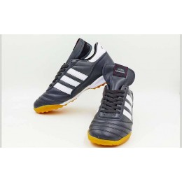 Обувь футбольная сороконожки подростковая кожаная (р-р 36-41) AD OB-3590 COPA (черный-белый)