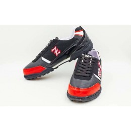 Обувь футбольная сороконожки ZEL OB-90203-BKR (р-р 40-45) (верх-PU, подош-PU, черный-красный)