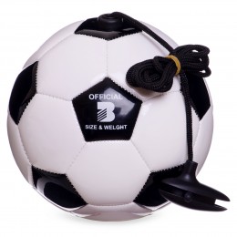 Мяч футбольный тренажер SP-TRADE OFFICIAL FB-6883-3 №3 PU черный-белый