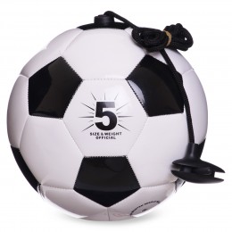 Мяч футбольный тренажер SP-TRADE OFFICIAL FB-6883-5 №5 PU черный-белый