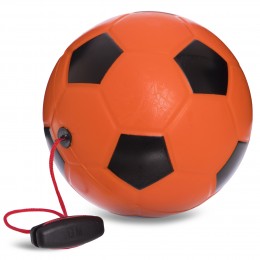 Мяч футбольный тренажер SP-TRADE FB-6884 №5 PU оранжевый-черный