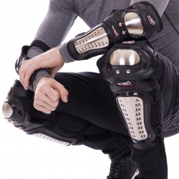 Комплект защиты Sport Trade PRO X HJ-01 (колено, голень, предплечье, локоть) черный