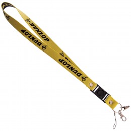 Шнурок для ключей на шею DUNLOP Sport Trade M-4559-25 50см желтый-черный