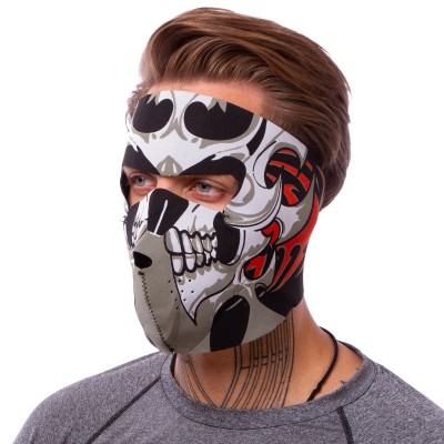 Маска лицевая ветрозащитная Sport Trade MS-4344-4 Tribal Skull черный