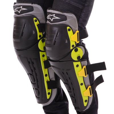 Защита колена и голени Alpinestar MS-4821 2шт черный-салатовый