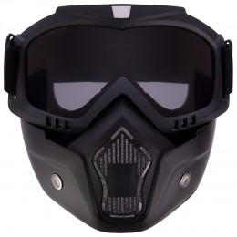Защитная маска-трансформер Sport Trade MT-009-BKG черный серые линзы