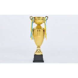 Кубок спортивный с крышкой и чашей CUP C-1505C (металл, h-44см, b-17см, d чаши-10см, золото)