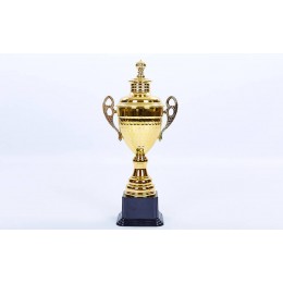 Кубок спортивный с ручками и крышкой GRAND C-1506A (металл, h-53см, b-25см, d чаши-16см, золото)