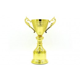 Кубок спортивный с ручками h-32см C-296С (пластик, h-32см, d чаши-12см, золото)
