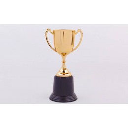 Кубок спортивный с ручками PLUCK C-851 (металл, пластик, h-22см, b-11,5см, d чаши-6,5см, золото, серебро, бронза)