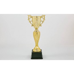 Кубок спортивный с ручками OLYMP HB4057B (пластик, h-36см, b-17см, d чаши-8см, золото)