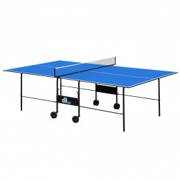 Стол теннисный GSI-Sport MT-4690 (Gk-2) (складной,ДСП толщина16мм, металл, размер 2,74х1,52х0,76м,сетка, синий)
