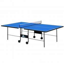 Стол теннисный GSI-Sport MT-4691 (Gk-3) (складной,ДСП толщина16мм, металл, размер 2,74х1,52х0,76м, сетка, синий)