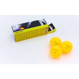 Набор мячей для настольного тенниса 3 штуки DONIC MT-608328 PRESTIGE 2star (пластик, d-40мм, оранжевый)