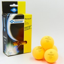 Набор мячей для настольного тенниса 6 штук DONIC MT-618027 PRESTIGE 2star (пластик, d-40мм, оранжевый)