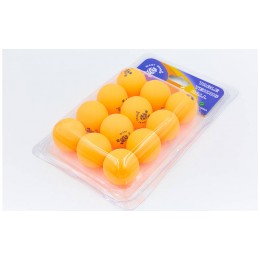 Набор мячей для настольного тенниса 12 штук GIANT DRAGON MT-6558-OR (целлулоид, d-40мм, оранжевый) Y12P40