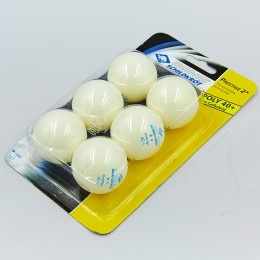 Набор мячей для настольного тенниса 6 штук DONIC MT-658021 PRESTIGE 2star (пластик, d-40мм, белый)