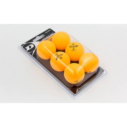 Набор мячей для настольного тенниса 6 штук DUNLOP MT-679175 1star CLUB CHAMP (пластик, d-40мм, оранжевый)