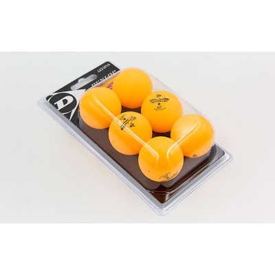 Набор мячей для настольного тенниса 6 штук DUNLOP MT-679175 1star CLUB CHAMP (пластик, d-40мм, оранжевый)