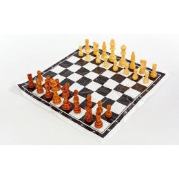 Шахматные фигуры деревянные с полотном для игр IG-4929 (3104) (дерево, h короля-8см)