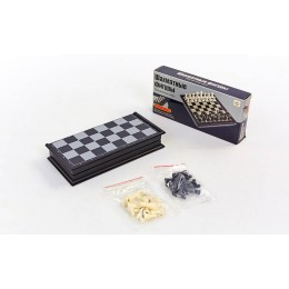 Шахматы дорожные пластиковые на магнитах SC5477 (пластик, р-р доски 19см x 19см)