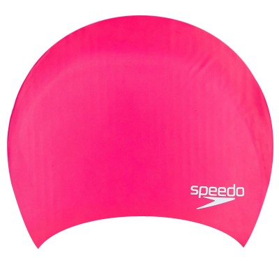 Шапочка для плавания на длинные волосы SPEEDO LONG HAIR 806168A064 малиновый