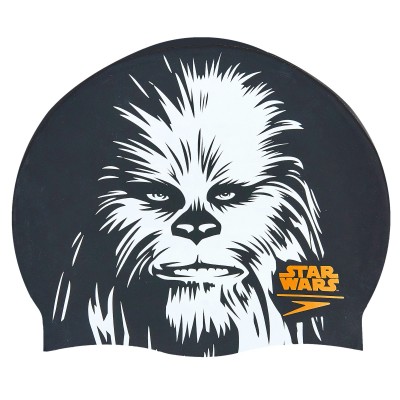 Шапочка для плавания SPEEDO SLOGAN PRINT 808385C743 Star Wars Chewbacca черный-белый