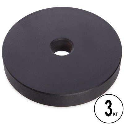 Блины (диски) обрезиненные d-30мм TA-2520-3 3кг (металл, резина, черный)
