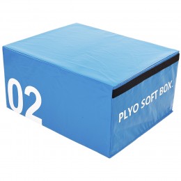 Бокс плиометрический мягкий (1шт) Zelart FI-5334-2 SOFT PLYOMETRIC BOXES (EPE, PVC, р-р 70х70х45см, синий)
